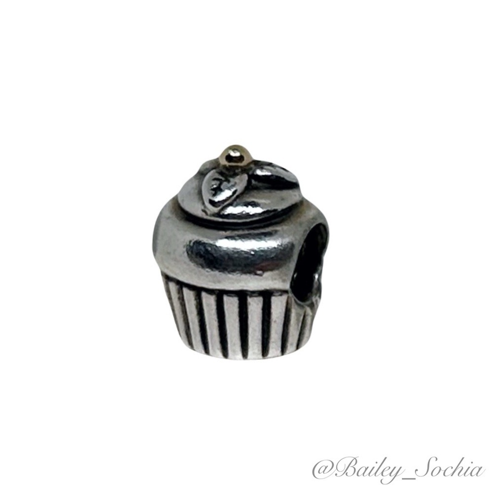 Retired PANDORA Cupcake Charm | 14k S925 ALE #790417 - Picture 2 of 6